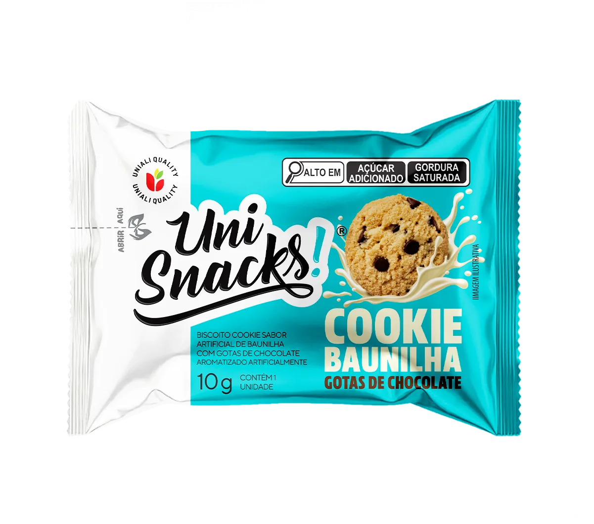 Cookie Baunilha com Gotas de Chocolate 10g